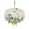 thumbnail image 1 of Outdoor Tablecloth with Umbrella Hole and Zipper, Easter Round Table Cloth 54 Inch Waterproof Tablecloth, Eggs Gnomes Bunny Elegant Pastoral Rustic Picnic Table Cover for Patio Camping, 1 of 7