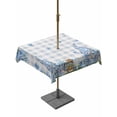 thumbnail image 1 of Outdoor Tablecloth with Umbrella Hole and Zipper, Easter Square Table Cloth 60x60 Inch Waterproof Tablecloth, Spring Blue Gnomes Rabbit Eggs Floral Buffalo Plaid Picnic Table Cover for Patio Camping, 1 of 7