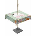 thumbnail image 1 of Outdoor Tablecloth with Umbrella Hole and Zipper, Easter Square Table Cloth 60x60 Inch Waterproof Tablecloth, Spring Watercolor Bunny Eggs Wooden Grain Green Picnic Table Cover for Patio Camping, 1 of 7