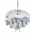 thumbnail image 1 of Outdoor Tablecloth with Umbrella Hole and Zipper, Fall Blue Grey Pumpkins Round Table Cloth 54 Inch Waterproof Tablecloth, Thanksgiving Botanical Picnic Table Cover for Patio Camping, 1 of 7