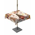 thumbnail image 1 of Outdoor Tablecloth with Umbrella Hole and Zipper, Fall Gnomes Square Table Cloth 54x54 Inch Waterproof Tablecloth, Thanksgiving Maple Leaf Rustic Pumpkin Picnic Table Cover for Patio Camping, 1 of 7