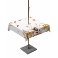 thumbnail image 1 of Outdoor Tablecloth with Umbrella Hole and Zipper, Fall Grey Orange Square Table Cloth 54x54 Inch Waterproof Tablecloth, Thanksgiving Pumpkins Brown Maple Leaf Picnic Table Cover for Patio Camping, 1 of 7