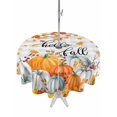 thumbnail image 1 of Outdoor Tablecloth with Umbrella Hole and Zipper, Fall Maple Leaf Round Table Cloth 60 Inch Waterproof Tablecloth, Thanksgiving Orange White Pumpkin Plaid Picnic Table Cover for Patio Camping, 1 of 7