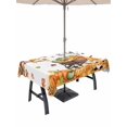 thumbnail image 1 of Outdoor Tablecloth with Umbrella Hole and Zipper, Fall Pumpkins Rectangle Table Cloth 60x120 Inch Waterproof Tablecloth, Thanksgiving Gnomes Autumn Maple Country Rustic Picnic Table Cover for Patio, 1 of 7