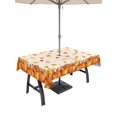 thumbnail image 1 of Outdoor Tablecloth with Umbrella Hole and Zipper, Fall Pumpkins Rectangle Table Cloth 60x120 Inch Waterproof Tablecloth, Thanksgiving Orange Maple Leaf Textured Picnic Table Cover for Patio Camping, 1 of 7