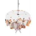 thumbnail image 1 of Outdoor Tablecloth with Umbrella Hole and Zipper, Fall Pumpkins Round Table Cloth 54 Inch Waterproof Tablecloth, Thanksgiving Autumn Wildflowers Rustic Leaves Picnic Table Cover for Patio Camping, 1 of 7