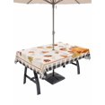 thumbnail image 1 of Outdoor Tablecloth with Umbrella Hole and Zipper, Fall Rectangle Table Cloth 60x120 Inch Waterproof Tablecloth, Orange Pumpkin Autumn Maple Leaf Sunflower Black Plaid Picnic Table Cover for Patio, 1 of 7