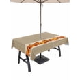 thumbnail image 1 of Outdoor Tablecloth with Umbrella Hole and Zipper, Fall Rectangle Table Cloth 60x84 Inch Waterproof Tablecloth, Thanksgiving Orange Pumpkin Maple Leaves Rustic Picnic Table Cover for Patio Camping, 1 of 7