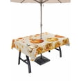 thumbnail image 1 of Outdoor Tablecloth with Umbrella Hole and Zipper, Fall Sunflowers Pumpkins Rectangle Table Cloth 60x102 Inch Waterproof Tablecloth, Thanksgiving Maple Leaves Vintage Picnic Table Cover for Patio, 1 of 7