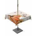 thumbnail image 1 of Outdoor Tablecloth with Umbrella Hole and Zipper, Fall Thanksgiving Square Table Cloth 60x60 Inch Waterproof Tablecloth, Orange White Pumpkin Farmhouse Leaves Picnic Table Cover for Patio Camping, 1 of 7