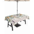 thumbnail image 1 of Outdoor Tablecloth with Umbrella Hole and Zipper, Floral Eucalyptus Leaves Rectangle Table Cloth 60x120 Inch Waterproof Tablecloth, Daisy Summer Botanical Rustic Picnic Table Cover for Patio Camping, 1 of 7