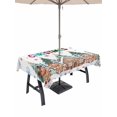 thumbnail image 1 of Outdoor Tablecloth with Umbrella Hole and Zipper, Gingerbread Christmas Rectangle Table Cloth 52x70 Inch Waterproof Tablecloth, Xmas Tree Snowflake Winter Picnic Table Cover for Patio Camping, 1 of 7