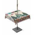 thumbnail image 1 of Outdoor Tablecloth with Umbrella Hole and Zipper, Gingerbread Christmas Square Table Cloth 60x60 Inch Waterproof Tablecloth, Xmas Tree Snowflake Rustic Picnic Table Cover for Patio Camping, 1 of 7