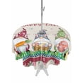 thumbnail image 1 of Outdoor Tablecloth with Umbrella Hole and Zipper, Gnomes Easter Round Table Cloth 54 Inch Waterproof Tablecloth, Eggs Tulips Spring Floral Rustic Picnic Table Cover for Patio Camping, 1 of 7