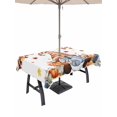 thumbnail image 1 of Outdoor Tablecloth with Umbrella Hole and Zipper, Gnomes Pumpkin Fall Rectangle Table Cloth 52x70 Inch Waterproof Tablecloth, Thanksgiving Branches Maple Leaf Picnic Table Cover for Patio Camping, 1 of 7