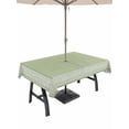 thumbnail image 1 of Outdoor Tablecloth with Umbrella Hole and Zipper, Grass Green Retro Greek Key Rectangle Table Cloth 60x102 Inch Waterproof Tablecloth, Geometric Greece Ancient Rustic Picnic Table Cover for Patio, 1 of 7