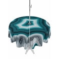 thumbnail image 1 of Outdoor Tablecloth with Umbrella Hole Zipper Green Agate Round Tablecloth 60" Waterproof Outside Table Cloth Ombre Modern Abstract Art Patio Table Cover Tablecloths for Picnic Party, 1 of 8