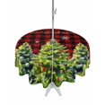 thumbnail image 1 of Outdoor Tablecloth with Umbrella Hole and Zipper, Green Christmas Tree Round Table Cloth 54 Inch Waterproof Tablecloth, Xmas Tree Snowflake Winter Red Plaid Picnic Table Cover for Patio Camping, 1 of 7