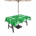 thumbnail image 1 of Outdoor Tablecloth with Umbrella Hole and Zipper, Green Fish Scale Rectangle Table Cloth 60x84 Inch Waterproof Tablecloth, Modern Geometric Ombre Abstract Moroccan Picnic Table Cover for Patio, 1 of 7