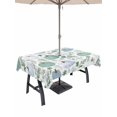 thumbnail image 1 of Outdoor Tablecloth with Umbrella Hole and Zipper, Green Grey Pumpkins Fall Rectangle Table Cloth 54x80 Inch Waterproof Tablecloth, Autumn Botanical Thanksgiving Picnic Table Cover for Patio Camping, 1 of 7