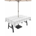 thumbnail image 1 of Outdoor Tablecloth with Umbrella Hole and Zipper, Grey Boho Rectangle Table Cloth 60x102 Inch Waterproof Tablecloth, Vintage Ethnic Tribe Abstract Art Picnic Table Cover for Patio Camping, 1 of 7
