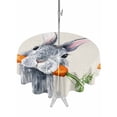 thumbnail image 1 of Outdoor Tablecloth with Umbrella Hole and Zipper, Grey Bunny Easter Round Table Cloth 60 Inch Waterproof Tablecloth, Rabbits Spring Botanical Carrots Picnic Table Cover for Patio Camping, 1 of 7