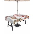 thumbnail image 1 of Outdoor Tablecloth with Umbrella Hole and Zipper, Grey Christmas Rectangle Table Cloth 60x84 Inch Waterproof Tablecloth, Red Snowman Xmas Tree Snowflake Winter Picnic Table Cover for Patio Camping, 1 of 7