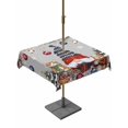 thumbnail image 1 of Outdoor Tablecloth with Umbrella Hole and Zipper, Grey Christmas Square Table Cloth 60x60 Inch Waterproof Tablecloth, Winter Gnomes Poinsettia Pine Tree Animals Picnic Table Cover for Patio Camping, 1 of 7