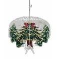 thumbnail image 1 of Outdoor Tablecloth with Umbrella Hole and Zipper, Grey Christmas Tree Round Table Cloth 54 Inch Waterproof Tablecloth, Snowflake Tree Xmas Picnic Table Cover for Patio Camping, 1 of 7