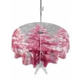 thumbnail image 1 of Outdoor Tablecloth with Umbrella Hole and Zipper, Grey Pink Christmas Round Table Cloth 60 Inch Waterproof Tablecloth, Xmas Tree Snowflake Winter Picnic Table Cover for Patio Camping, 1 of 7