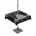 thumbnail image 1 of Outdoor Tablecloth with Umbrella Hole and Zipper, HAPPY BIRTHDAY Square Table Cloth 60x60 Inch Waterproof Tablecloth, Cartoon Cakes Candles Lines Painted Picnic Table Cover for Patio Camping, 1 of 7
