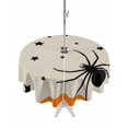 thumbnail image 1 of Outdoor Tablecloth with Umbrella Hole and Zipper, Halloween Round Table Cloth 54 Inch Waterproof Tablecloth, Orange Beige Spi-der Stars Halloween Picnic Table Cover for Patio Camping, 1 of 7