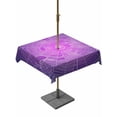 thumbnail image 1 of Outdoor Tablecloth with Umbrella Hole and Zipper, Halloween Square Table Cloth 54x54 Inch Waterproof Tablecloth, Farmhouse Retro Purple Ombre White Cobweb Picnic Table Cover for Patio Camping, 1 of 7