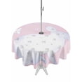 thumbnail image 1 of Outdoor Tablecloth with Umbrella Hole and Zipper, Happy Easter Bunny Round Table Cloth 60 Inch Waterproof Tablecloth, Rabbit Butterfly Spring Flowers Pink Picnic Table Cover for Patio Camping, 1 of 7