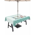 thumbnail image 1 of Outdoor Tablecloth with Umbrella Hole and Zipper, Happy Easter Rectangle Table Cloth 52x70 Inch Waterproof Tablecloth, Cute Gnomes Eggs Green Bunny Flowers Border Picnic Table Cover for Patio Camping, 1 of 7