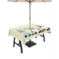 thumbnail image 1 of Outdoor Tablecloth with Umbrella Hole and Zipper, Happy Easter Rectangle Table Cloth 60x102 Inch Waterproof Tablecloth, Cute Gnomes Eggs Spring Daisy Flowers Yellow Picnic Table Cover for Patio, 1 of 7