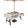 thumbnail image 1 of Outdoor Tablecloth with Umbrella Hole and Zipper, Happy Easter Rectangle Table Cloth 60x120 Inch Waterproof Tablecloth, Black Plaid Carrots Spring Country Beige Picnic Table Cover for Patio Camping, 1 of 7
