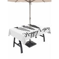 thumbnail image 1 of Outdoor Tablecloth with Umbrella Hole and Zipper, Happy Easter Rectangle Table Cloth 60x84 Inch Waterproof Tablecloth, Spring Carrots Country Black and White Plaid Picnic Table Cover for Patio, 1 of 7