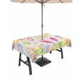 thumbnail image 1 of Outdoor Tablecloth with Umbrella Hole and Zipper, Happy Easter Rectangle Table Cloth 60x84 Inch Waterproof Tablecloth, Spring Farmhouse Bunny Eggs Flower Beige Picnic Table Cover for Patio Camping, 1 of 7