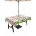 thumbnail image 1 of Outdoor Tablecloth with Umbrella Hole and Zipper, Happy Easter Rectangle Table Cloth 60x84 Inch Waterproof Tablecloth, Spring Gnomes Duck Floral Eggs Pink Plaid Picnic Table Cover for Patio Camping, 1 of 7