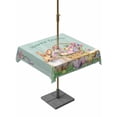 thumbnail image 1 of Outdoor Tablecloth with Umbrella Hole and Zipper, Happy Easter Square Table Cloth 54x54 Inch Waterproof Tablecloth, Spring Easter Eggs Bunny Floral Teal Wood Picnic Table Cover for Patio Camping, 1 of 7