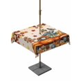 thumbnail image 1 of Outdoor Tablecloth with Umbrella Hole and Zipper, Happy Fall Square Table Cloth 60x60 Inch Waterproof Tablecloth, Thanksgiving Truck Pumpkin Leaf Scarecrows Picnic Table Cover for Patio Camping, 1 of 7