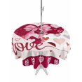 thumbnail image 1 of Outdoor Tablecloth with Umbrella Hole and Zipper, Happy Valentine's Day Round Table Cloth 54 Inch Waterproof Tablecloth, Beige Love Hearts Romantic Picnic Table Cover for Patio Camping, 1 of 7