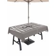 thumbnail image 1 of Outdoor Tablecloth with Umbrella Hole and Zipper, Hello Winter Rectangle Table Cloth 60x120 Inch Waterproof Tablecloth, Grey Merry Christmas Holiday Picnic Table Cover for Patio Camping, 1 of 7