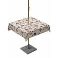 thumbnail image 1 of Outdoor Tablecloth with Umbrella Hole and Zipper, Independence Day Square Table Cloth 54x54 Inch Waterproof Tablecloth, 4th of July Red Blue Stripes Star Burlap Picnic Table Cover for Patio Camping, 1 of 7