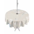 thumbnail image 1 of Outdoor Tablecloth with Umbrella Hole Zipper Light Blue Cherry Floral Round Tablecloth 60" Waterproof Outside Table Cloth Modern Art Falling Petals Burlap Patio Table Cover Tablecloths for Picnic, 1 of 8