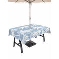 thumbnail image 1 of Outdoor Tablecloth with Umbrella Hole & Zipper, Light Blue Coastal Tree Rectangle Tablecloth 52x70 Inch, Summer Palm Trees Tropical Botanical Patio Table Cover Waterproof Table Cloth for Picnic/Party, 1 of 7