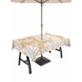 thumbnail image 1 of Outdoor Tablecloth with Umbrella Hole & Zipper, Light Brown Starfish Coastal Rectangle Tablecloth 60x102 Inch, Summer Coral Shell Beach Nautical Patio Table Cover Waterproof Table Cloth for Picnic, 1 of 7