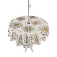 thumbnail image 1 of Outdoor Tablecloth with Umbrella Hole Zipper Love Heart Floral Round Tablecloth 54" Waterproof Outside Table Cloth Star Cute Botanical Farmhouse Patio Table Cover Tablecloths for Picnic Party, 1 of 8