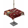 thumbnail image 1 of Outdoor Tablecloth with Umbrella Hole and Zipper, Merry Christmas Plaid Square Table Cloth 60x60 Inch Waterproof Tablecloth, Checkered Xmas Tree Snowflake Poinsettia Picnic Table Cover for Patio, 1 of 7